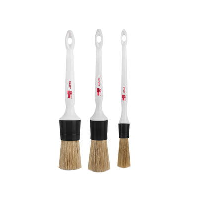 Soft99 Interior Brushes Set, zestaw pędzli detailingowych do wnętrza, 3 szt.: 16 mm, 24 mm, 30 mm