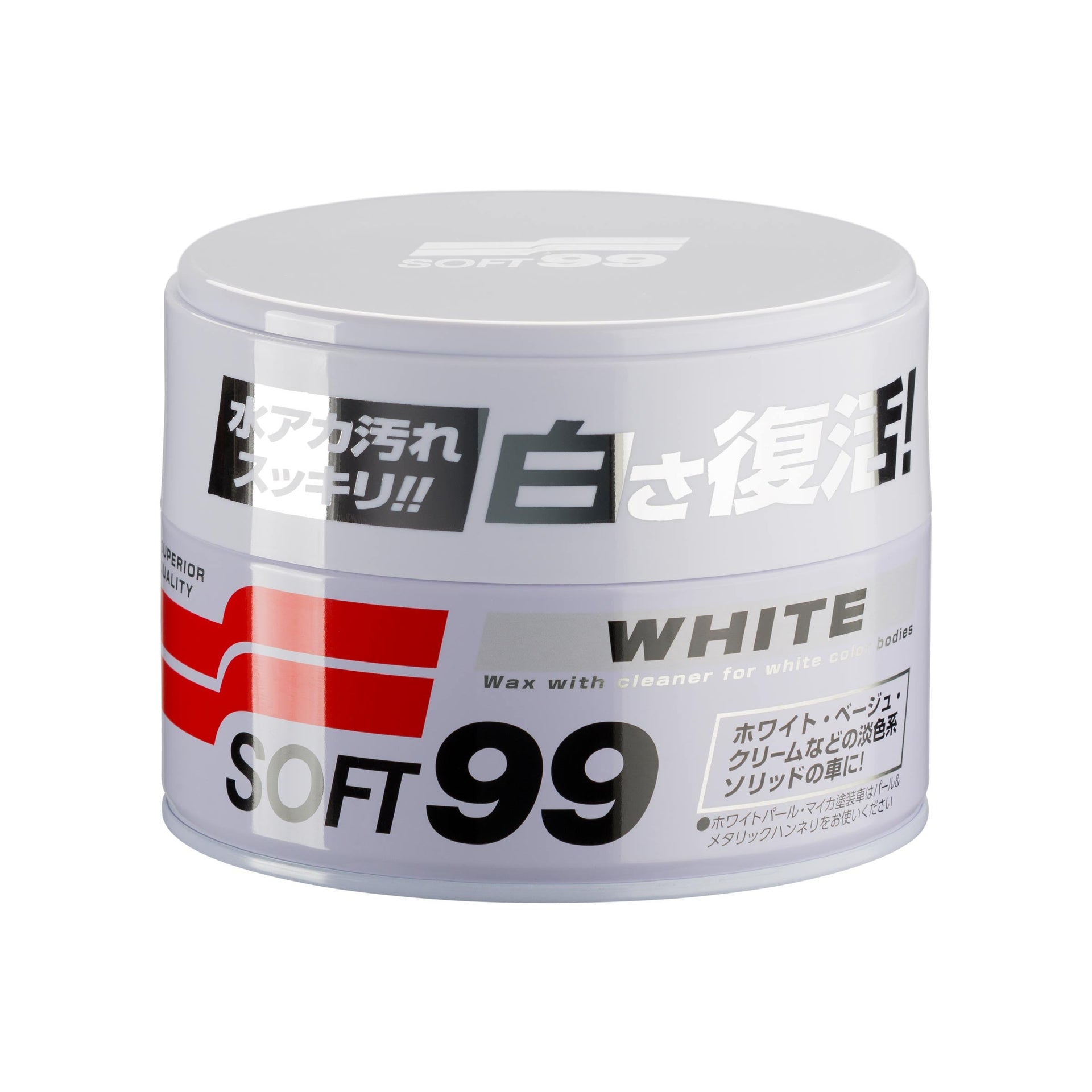 White Soft99 Wax, wosk samochodowy, 350 g