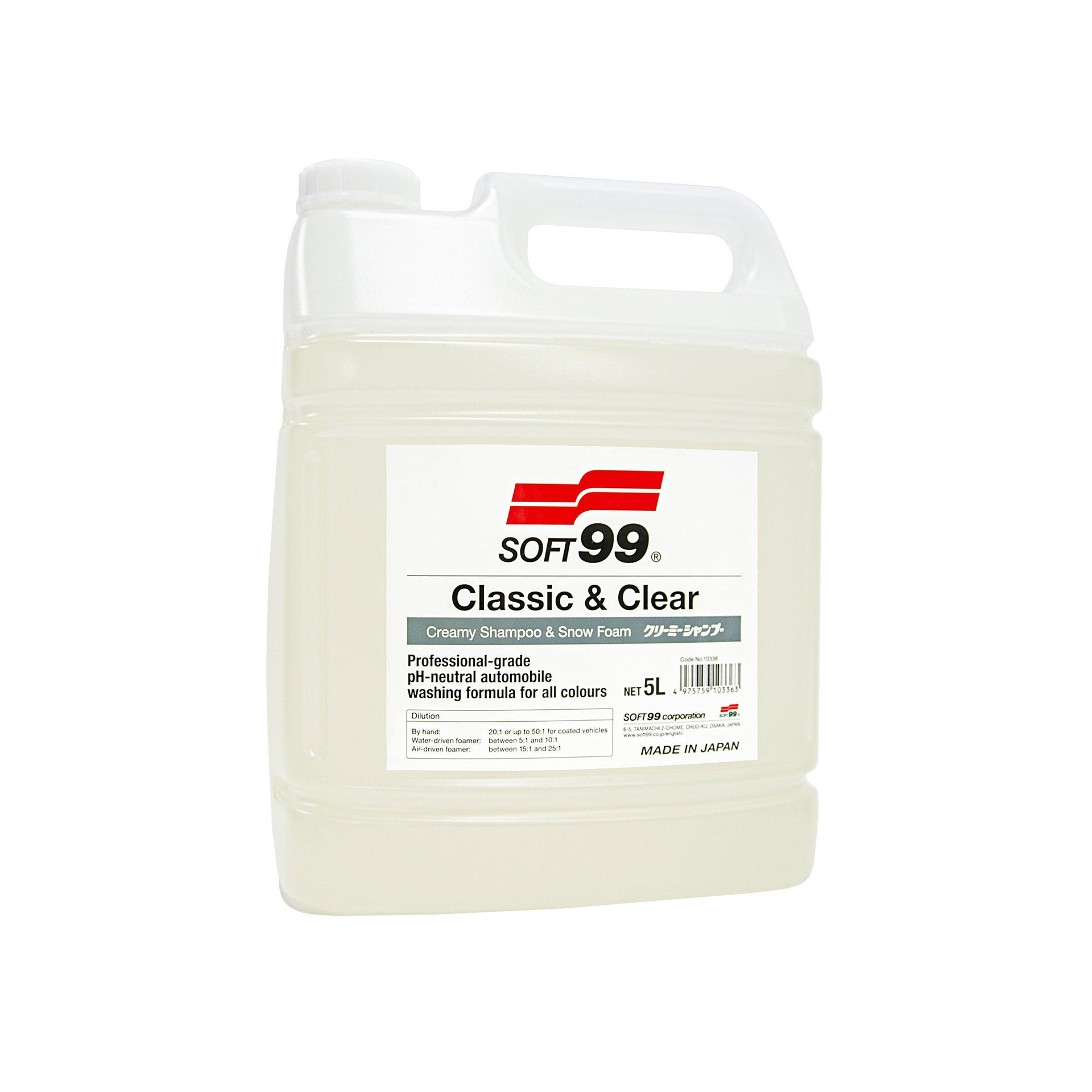 Classic & Clear Shampoo, szampon samochodowy, 5L