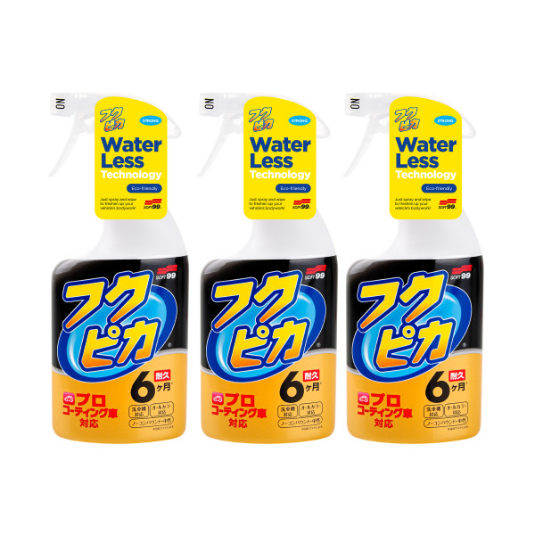 3-pack Fukupika Spray, quick detailer, 400 ml