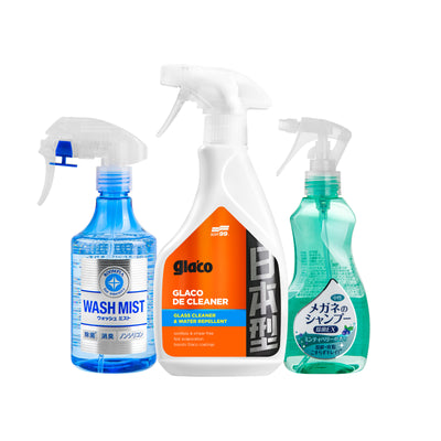 Zestaw dla auta i okularów Soft99, produkty do pielęgnacji auta oraz okularów