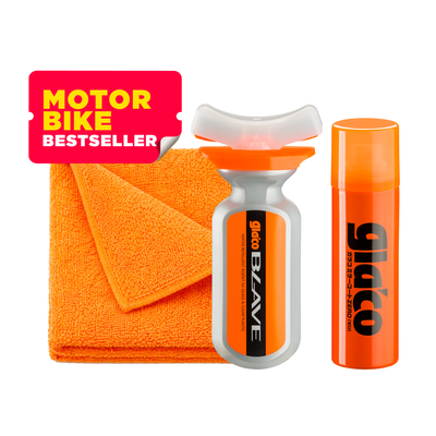 Glaco Motorbike Set, Powłoki odpychające deszcz do kasków, lusterek i owiewek motocyklowych