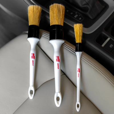 Soft99 Interior Brushes Set, zestaw pędzli detailingowych do wnętrza, 3 szt.: 16 mm, 24 mm, 30 mm