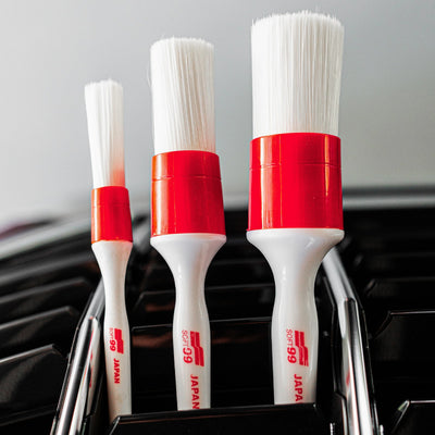 Soft99 Exterior Brushes Set, zestaw pędzli detailingowych do elementów zewnętrznych, 3 szt.: 16 mm, 24 mm, 30 mm